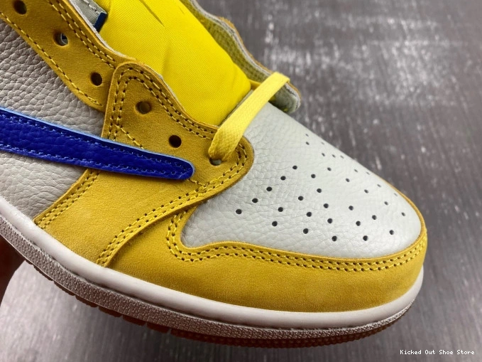 Kick Theory Low Travis x Air Scott Canary OG 1 DZ4137-700 Jordan 0816